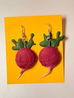 Handmade Radish Dangle Earrings — Luna Lovegood